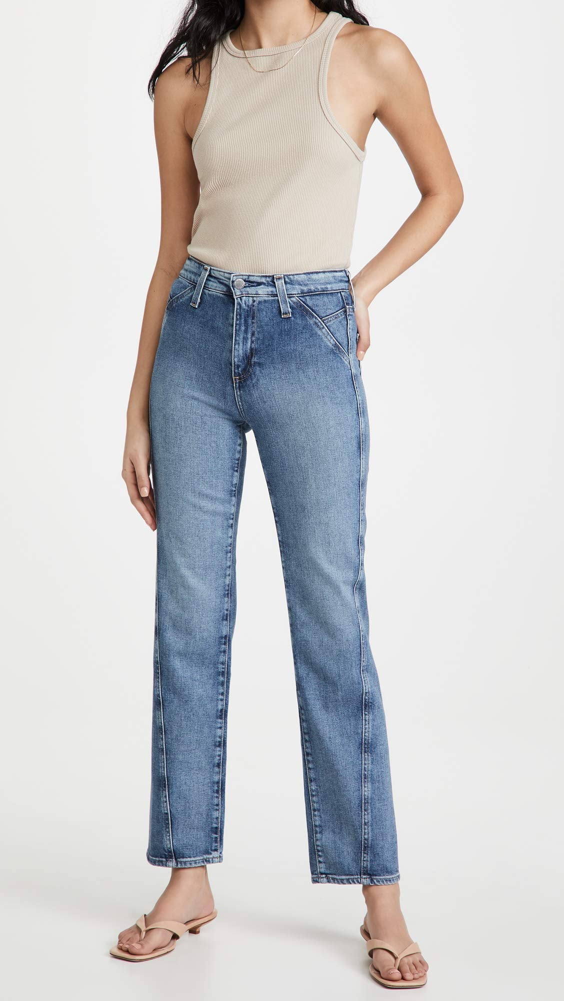 AG Adriano Goldschmied Angled Alexxis Vintage High-Rise Straight in Embrace Embrace 25 31