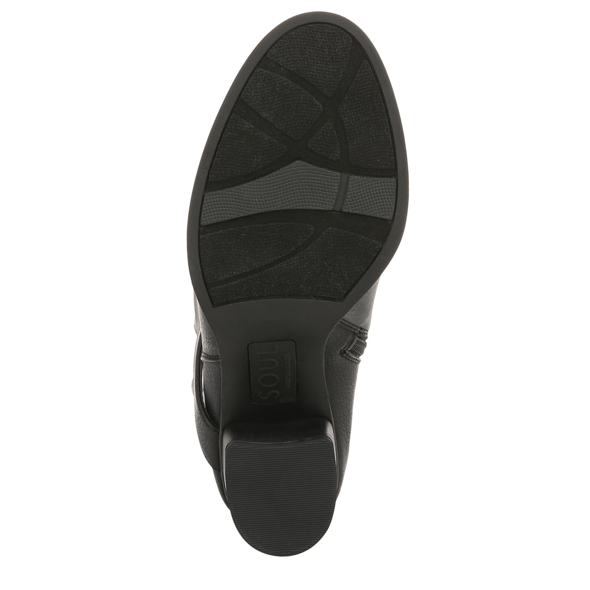 Naturalizer SOUL Womens Triya Block Heel Wide Calf Tall Boot Black Smooth 8.5 W