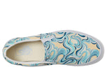 Vans Classic Slip On Skate Shoes Size 9 Swirl Turquoise