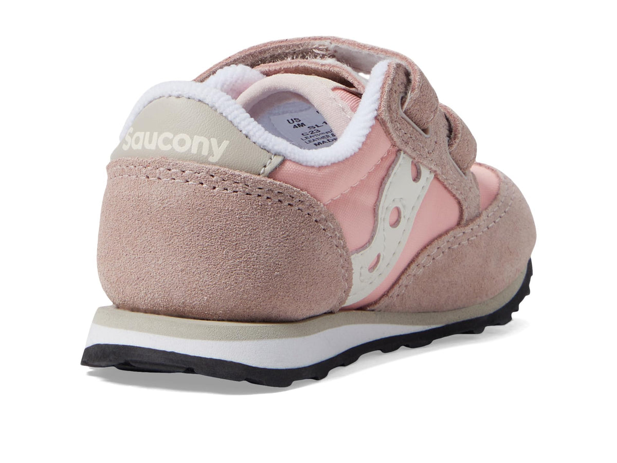 Saucony Girl's Original Jazz Hook & Loop (Toddler/Little Kid) Grey/Blush/Cream 9.5 Toddler M