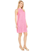 Lilly Pulitzer Rayanne Shift Pelican Pink Pineapple Geo Lace MD
