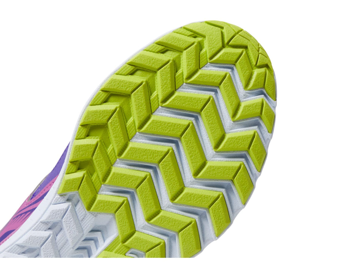 Saucony Cohesion 14 Lace to Toe Sneaker, Purple/Green, 1.5 US Unisex Big Kid