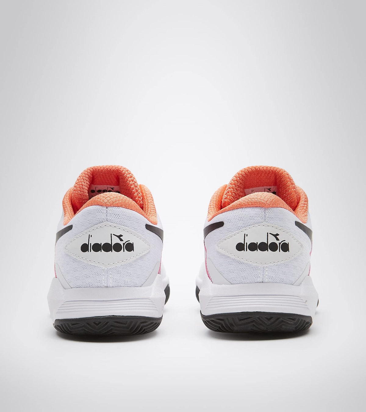 Diadora Trofeo W All Ground Pickleball Tennis Shoes (White/Black/Vermillion) (6.5)