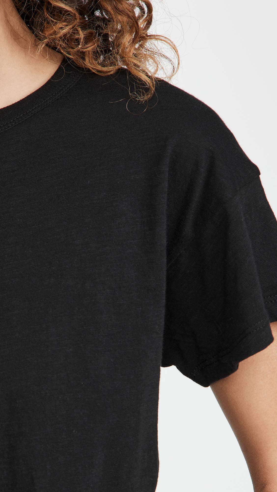 Madewell Women's Whisper Cotton Rib Crewneck Tee, Black, M