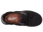 Florsheim Boy's Croquet Jr Moc Toe Boat Shoe (Toddler/Little Kid/Big Kid) Black Nubuck 1 Medium