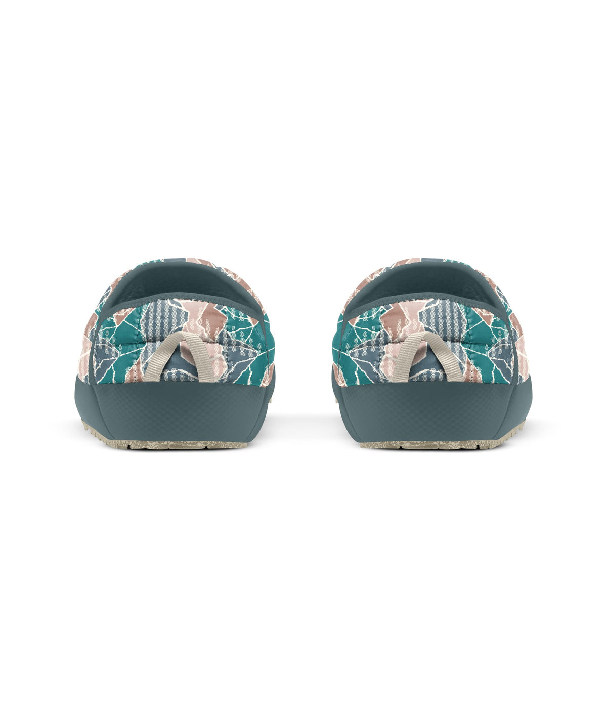 THE NORTH FACE Women's Thermoball Insulated Traction Mule V Shoe, Porcelain Green Mountain Camo Print/Goblin Blue, 11