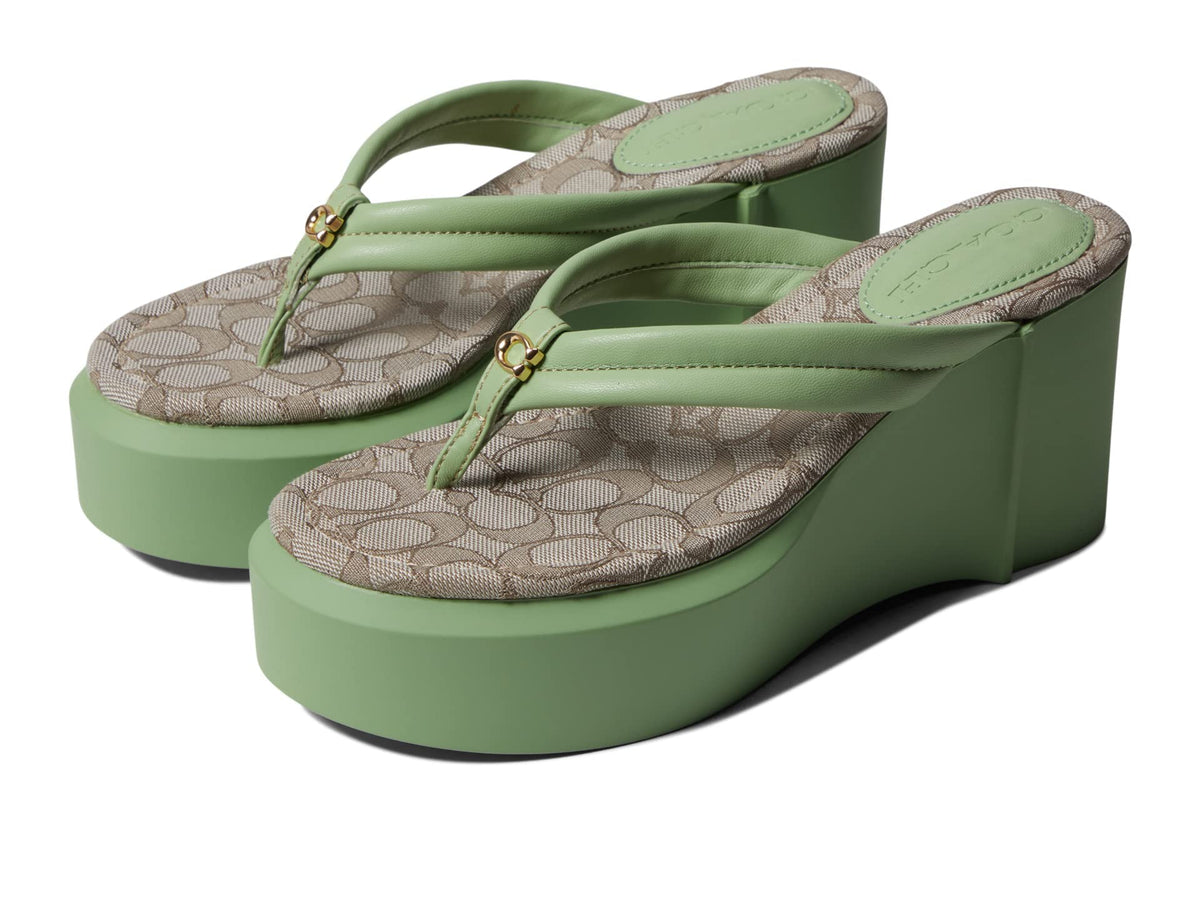 COACH Franki Flip-Flop Green 9 B (M)