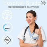 BabySmile | Electric Baby Nasal Aspirator | Hospital Grade Nose Suction for Newborn | Snot Sucker for New Borns & Toddlers | Boogers/Mucus (Large)