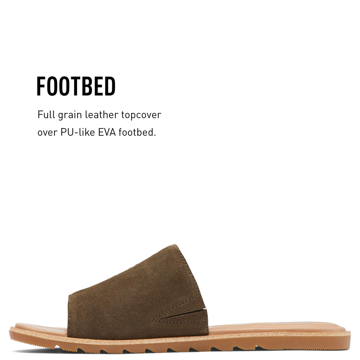 Sorel Ella II Block Slide Sandals for Women 5.5 Olive Green