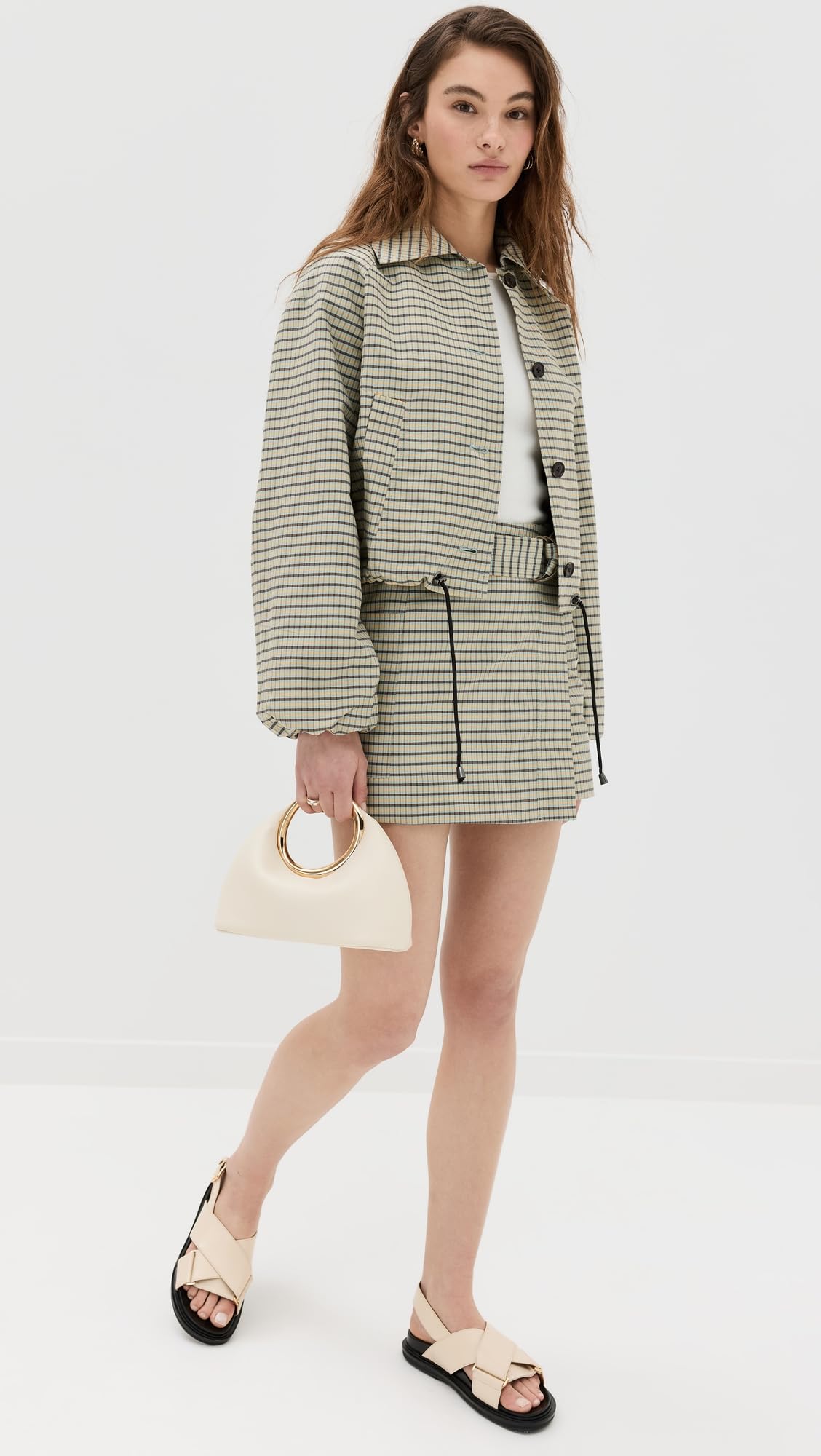 Rails Women's Deanna Skirt, Sage Mini Check, Green, Plaid, 10