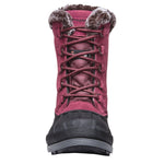 Propét Women's Lumi Tall Lace Snow Boot, Berry, 8.5 Medium US