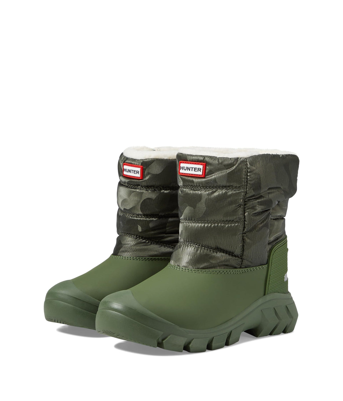 Hunter Intrepid Reflective Camo Snow Boot (Little Kid/Big Kid) Flexing Green 13 Little Kid M