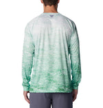 Columbia Men's Super Terminal Tackle Long Sleeve Shirt, Ocean Mint/Digiscale Fade, Small