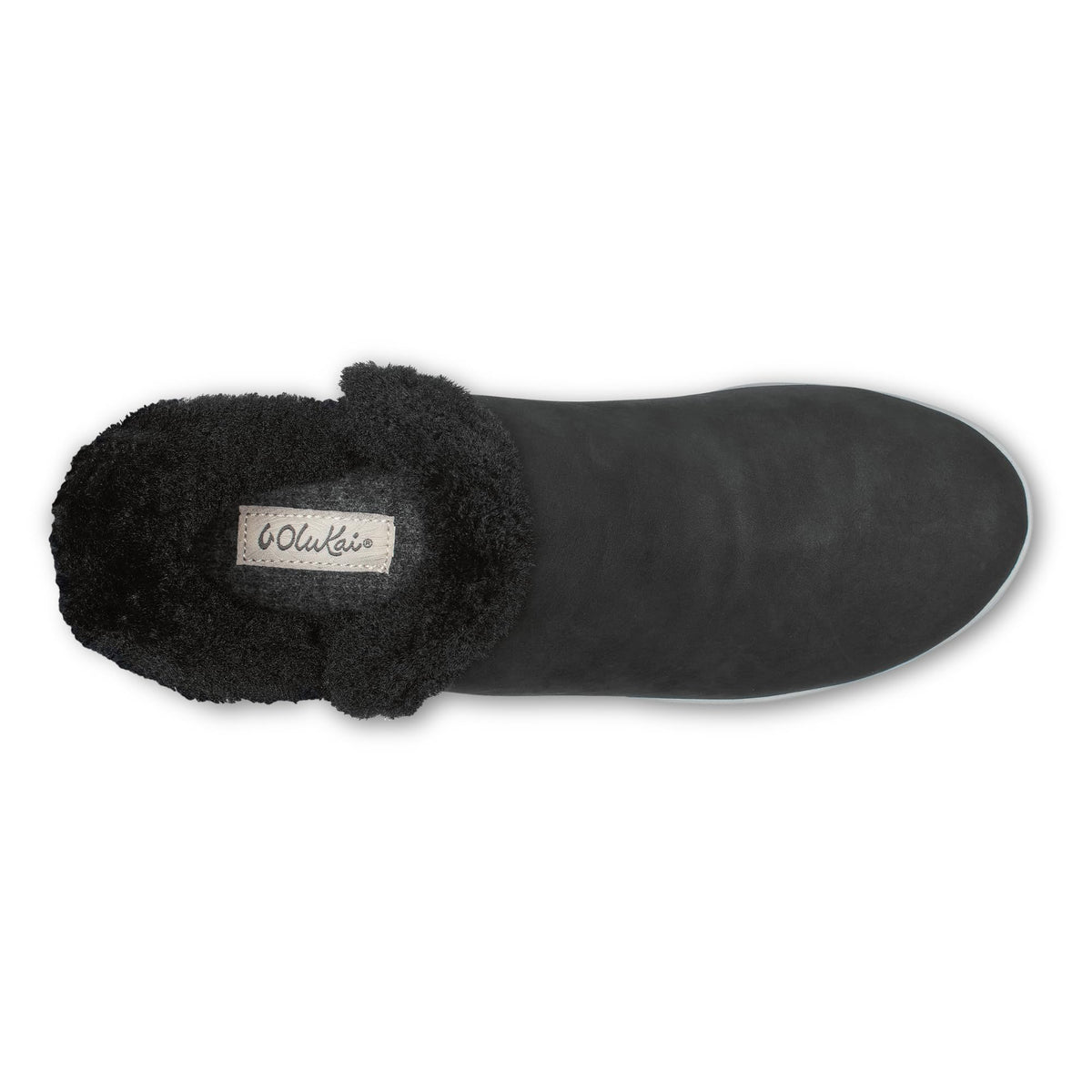 OLUKAI Malua Hulu Women's Boot, Soft & Comfortable Waterproof Nubuck Leather, Full-Grain Leather Heel with Elastic Panels, Slip-On Design, Onyx/Mist Grey, 6.5