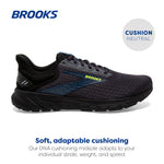 Brooks Men’s Anthem 6 Neutral Running Shoe - Ebony/Black/Blue - 8.5 Medium
