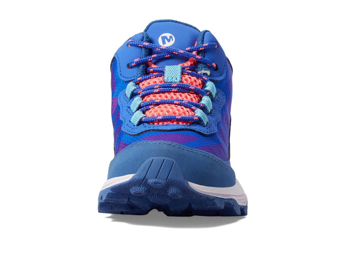 Merrell Moab Speed Mid Waterproof Hiking Boot, Blue, 11 US Unisex Big Kid