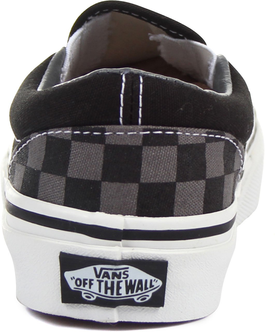 Vans Boys' Classic Slip-On (Tod/Yth) - (Checkerboard) Black/Pewter - 2 Youth