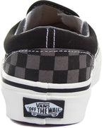 Vans Boys' Classic Slip-On (Tod/Yth) - (Checkerboard) Black/Pewter - 2 Youth