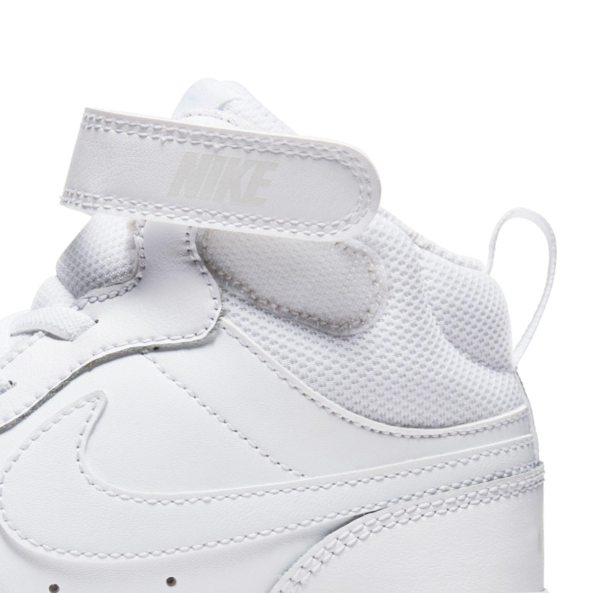 Nike Boy's Court Borough Mid 2 (Little Kid) White/White/White 13 Little Kid M