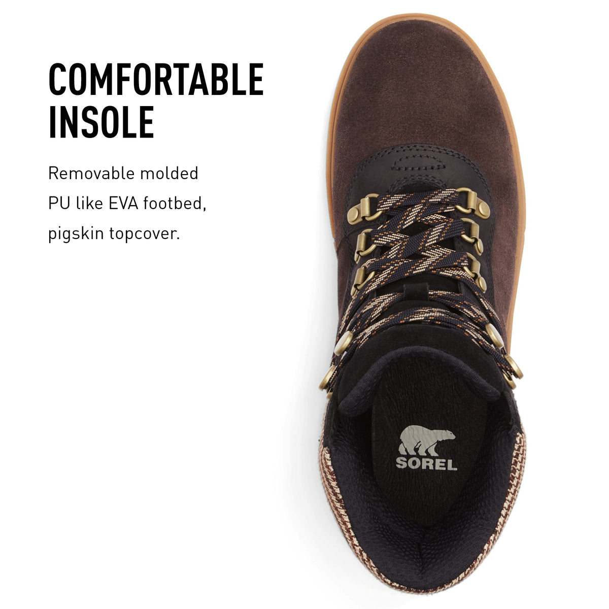 Sorel Women's Joan of Arctic Next Lite Hiker Boot — Blackened Brown, Black — Waterproof Leather & Suede Winter Boots — Size 6