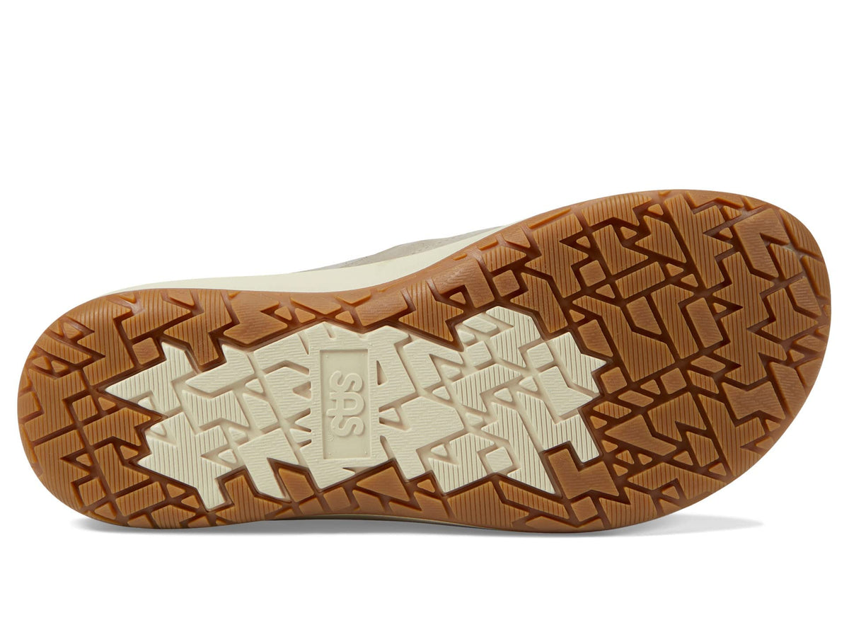 SAS Womens Scramble Taupe Pink 9.5 WW - Double Wide (D)