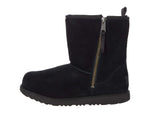 UGG Classic Short Dual Zip II (Toddler/Little Kid/Big Kid) Black 13 Little Kid M