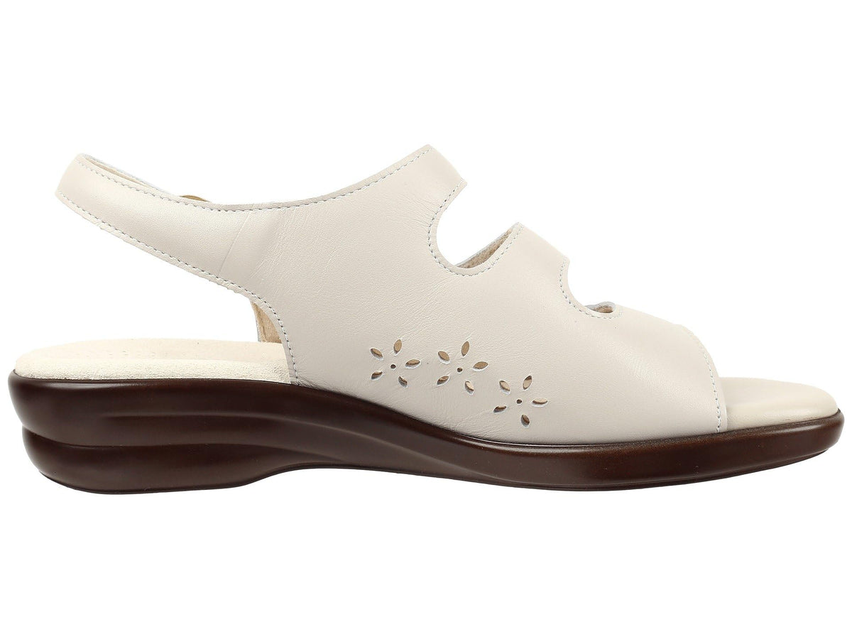 SAS Quatro Adjustable Comfort Sandal Bone 9 W - Wide (C)