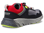 Saucony Boy's Wind Shield 3.0 (Little Kid/Big Kid) Grey/Red/Citron 11.5 Little Kid M