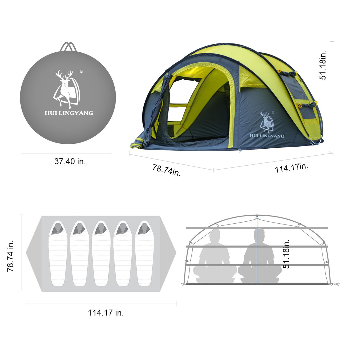 HuiLingYang Outdoor Instant Pop Up Dome Tent Ideal Shelter for Casual Family Camping Hiking Pink
