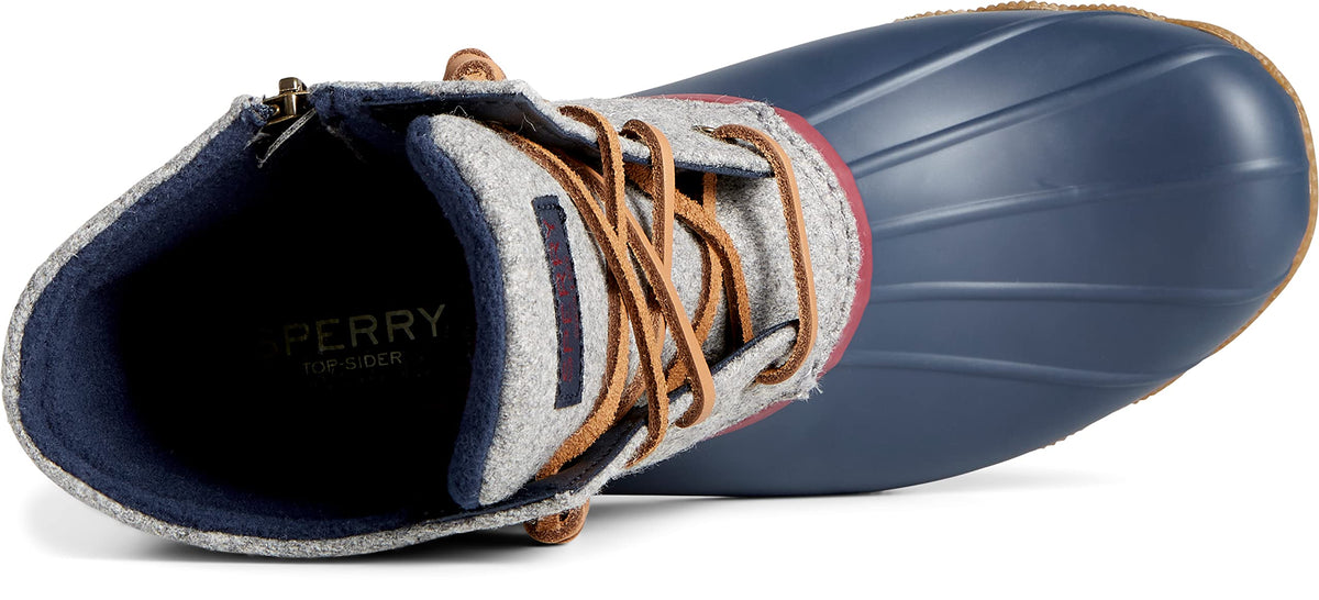 Sperry Women's Saltwater Rain Boot, Grey, 6.5