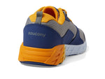 Saucony Wind 2.0 Sneaker, Navy/Gold, 1.5 Wide US Unisex Big_Kid