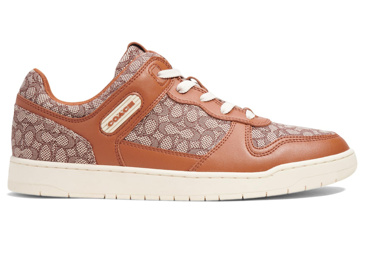 Coach C201 Micro Signature Sneaker Burnished Amber 9.5 D (M)
