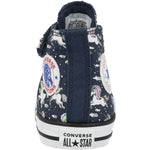 Converse Girl's Chuck Taylor All Star Unicorn Print Velcro High Top Sneaker 5 Toddler Navy/Black/White