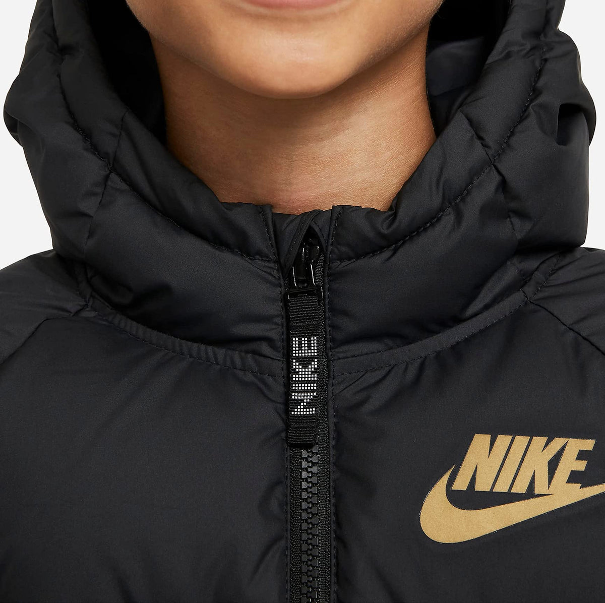 Nike Youth Unisex Kids Sportswear Down Puffer Jacket (Black, X-Large)