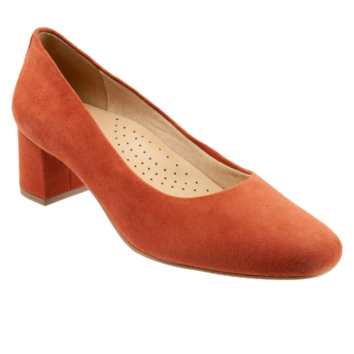 Trotters Women's Daria Pump, Terracotta Suede, 12