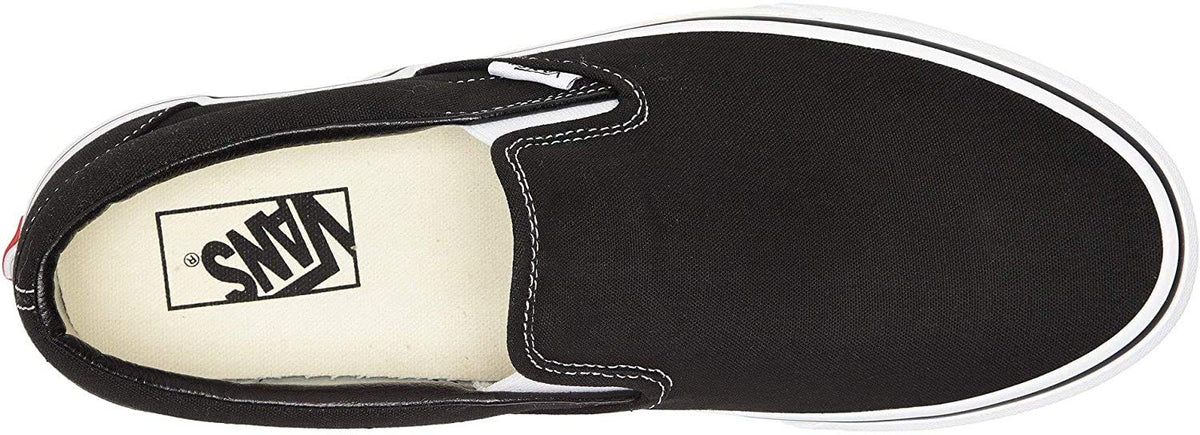 Vans Unisex Low-Top, Black White, 7.5 Narrow US Men