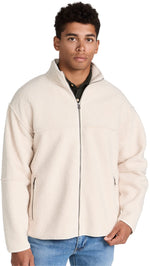 Vince Men's Sherpa JKT, Bone, Off White, XXL
