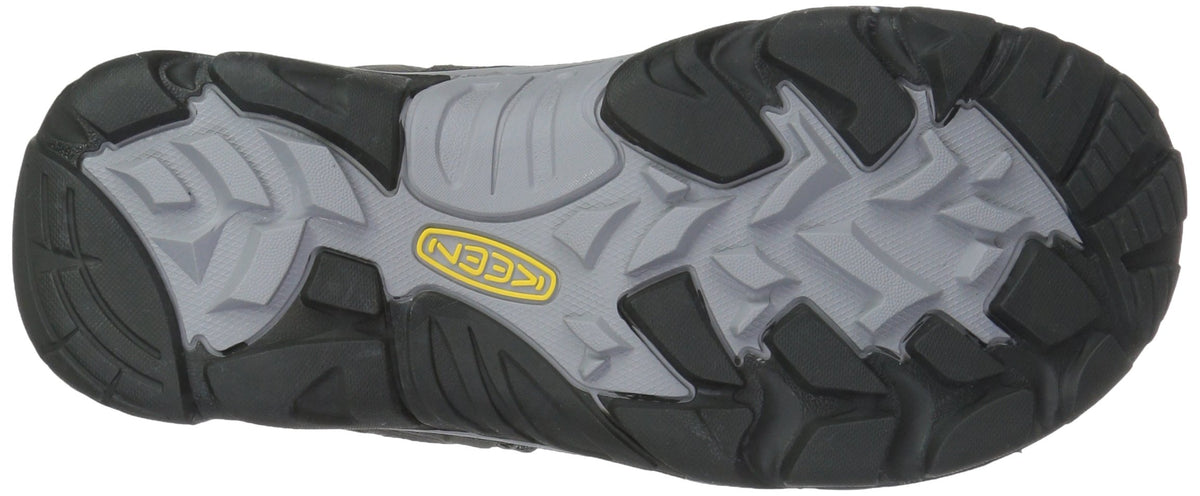 KEEN Women's Laurel Mid Height Leather Waterproof Trail Runner 6.5 Steel Grey/Baltic