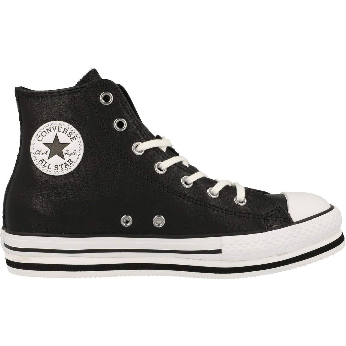 Converse Chuck Taylor All Star Platform EVA Hi Black/White Leather 5 US Junior