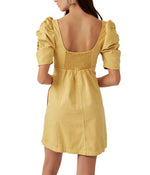 Free People Cheyenne Denim Mini Dress Sand Dune MD (Women's 8-10)