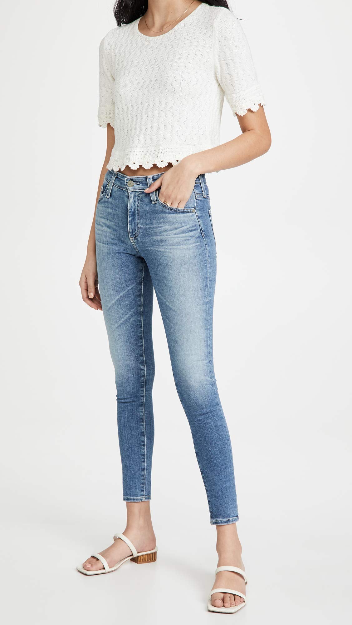 AG Adriano Goldschmied Farrah High-Rise Skinny Ankle in 19 Years Elevation 19 Years Elevation 29 28