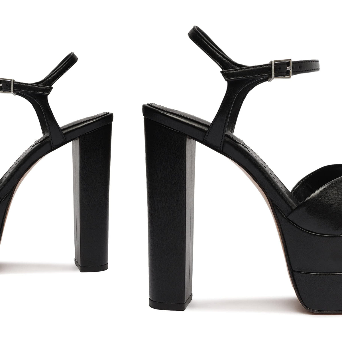 SCHUTZ Women's Keefa Platform High Heel Sandal, Black, Size 11