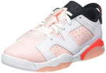 Jordan Girl's 6 Retro Low (Little Kid) White/Atmosphere/Infrared 23/Black 11 Little Kid M