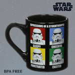 Silver Buffalo Star Wars Stormtrooper Expressions Ceramic Mug, 14 Ounces