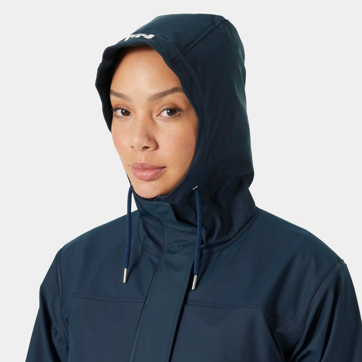 Helly Hansen Women's Moss Hooded Waterproof Windproof Raincoat, 597 Navy, X-Large