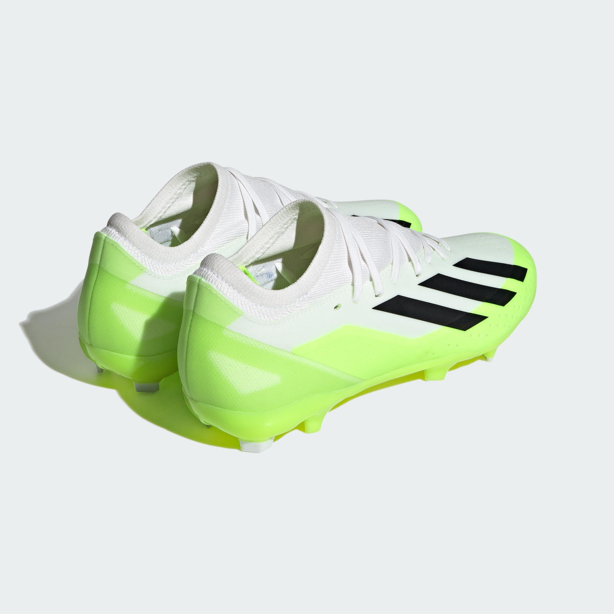 adidas Men's X Crazyfast.3 Football Shoes (Firm Ground), FTWR White Core Black Lucid Lemon, 13.5