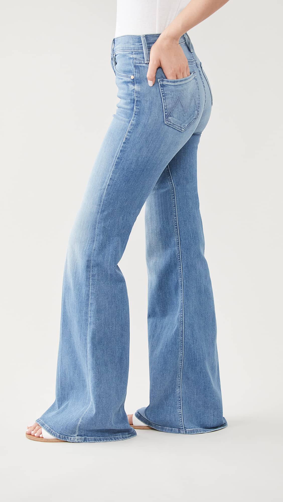 MOTHER Women's The Doozy Jeans, I Wet My Plants, Blue, 24