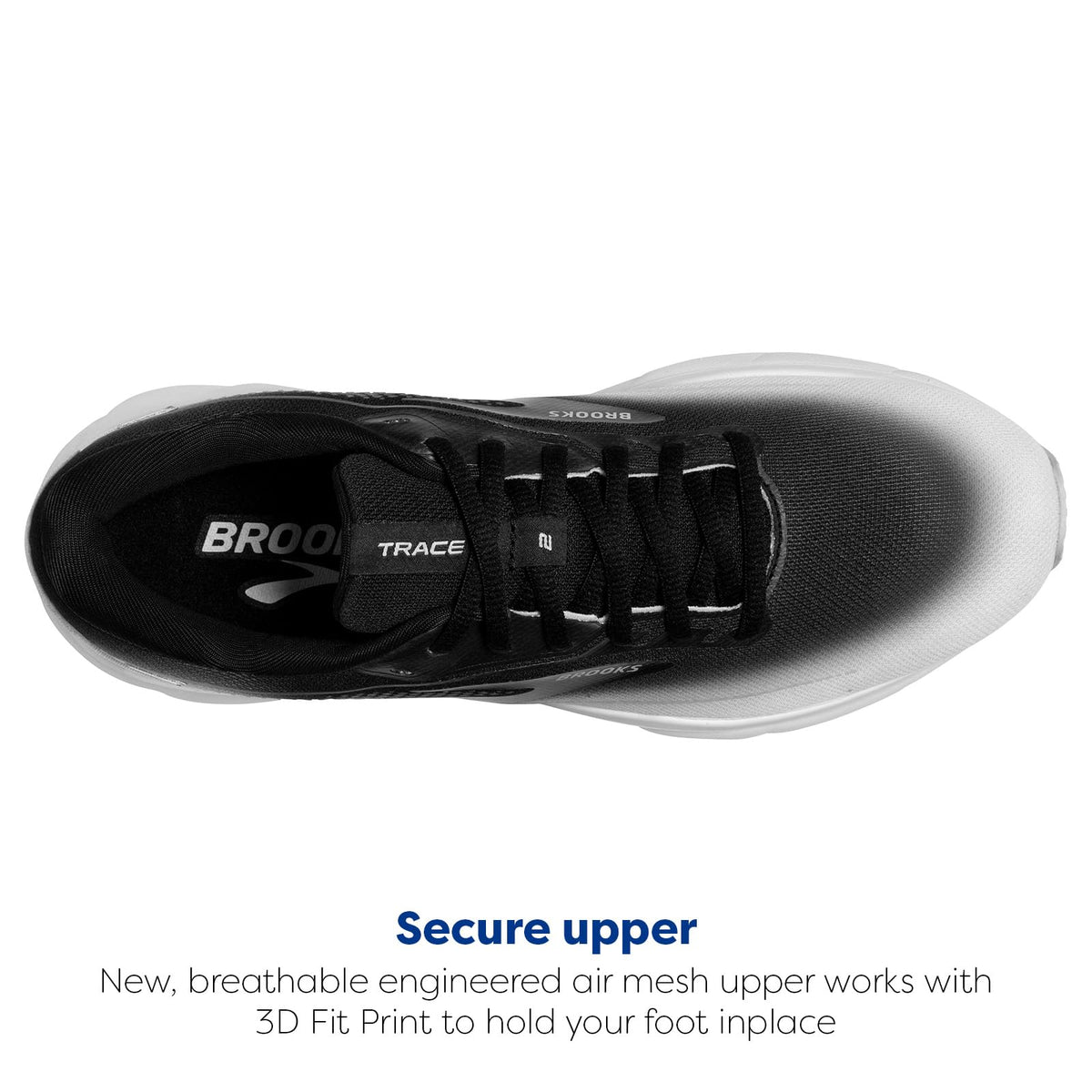 Brooks Women’s Trace 2 Neutral Running Shoe - Black/Lilac/White - 5 Medium