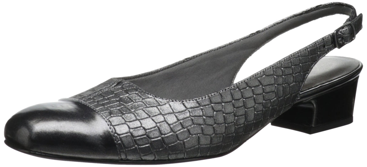 Trotters womens Dea, Dark Pewter, 10 Narrow