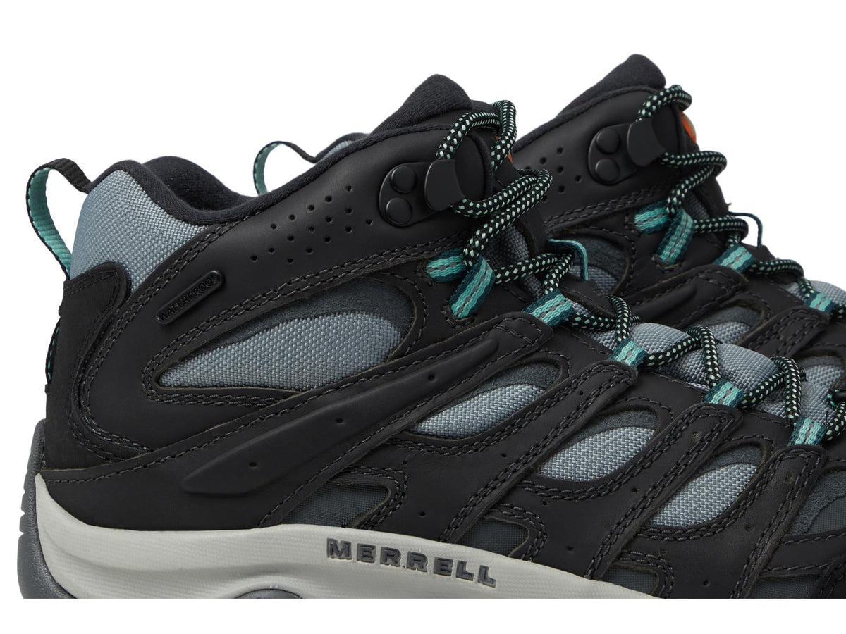 Merrell Women's Moab 3 Thermo Mid Waterproof Snow Boot, Rock/Jade, 7.5